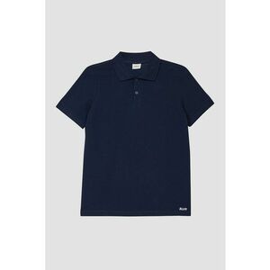 Tricou polo cu model uni - Bleumarin imagine