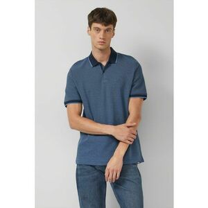 Tricou polo de bumbac - Albastru inchis imagine