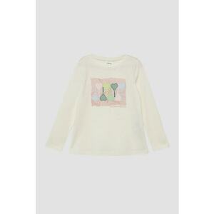 Bluza din bumbac cu imprimeu - Verde/Galben pai/Albastru imagine