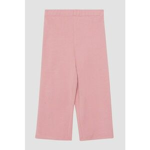 Pantaloni din amestec de bumbac cu banda elastica in talie - Roz pal imagine