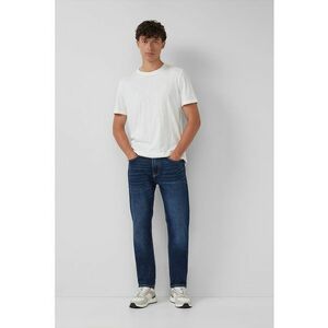 Blugi slim fit cu aspect decolorat - Albastru inchis imagine