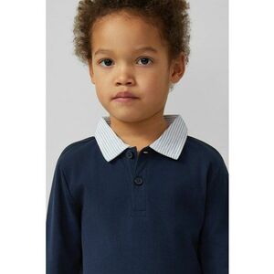 Bluza polo cu model 2in1 - Alb/Albastru imagine