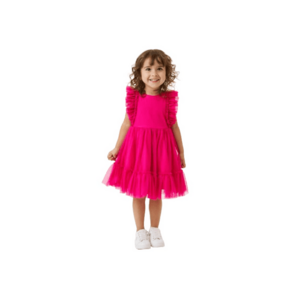 Rochie din tull pentru fete - 4.8316 - Fucsia - Fucsia imagine