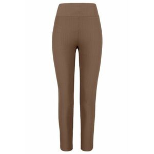 Pantaloni cu nervuri - Slim Fit - talie inalta - N-Lisbona - maro - Maro imagine