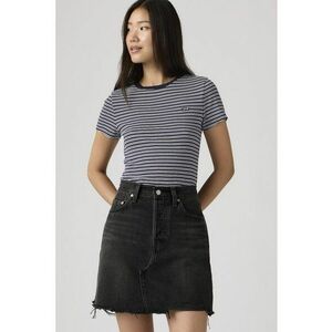 Tricou slim fit de bumbac Essential - Alb/Bleumarin imagine