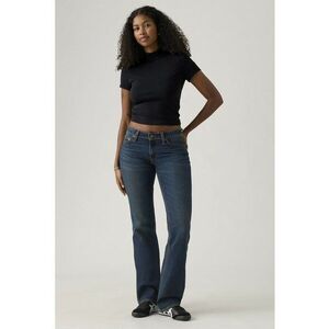 Blugi cu croiala bootcut Superlow - Albastru prafuit imagine