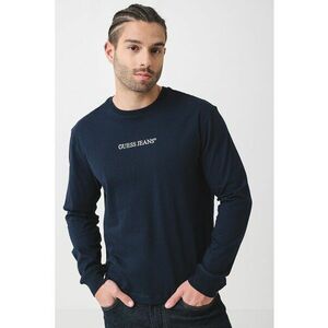 Bluza de bumbac cu logo brodat - Albastru inchis imagine