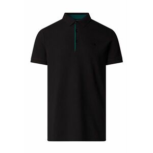 Tricou polo slim fit cu logo brodat - Negru imagine