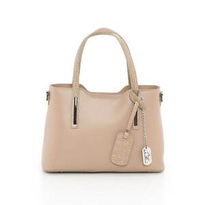 Geanta piele cu bareta de umar1112 - Bej - 22x28x8 imagine