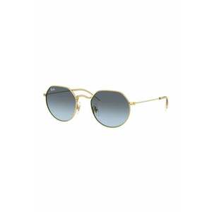 Ochelari de soare rotunzi cu rama metalica Jack - Auriu/Alb optic imagine