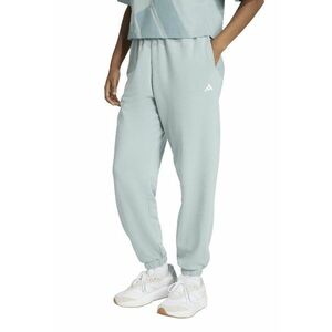 Pantaloni de trening cu snur in talie si croiala conica - Alb/Albastru pastel imagine