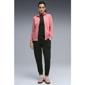 Trening lung slim fit cu fermoar - Negru/Roz imagine