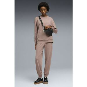 Trening relaxed fit cu buzunar kangaroo - Roz prafuit imagine