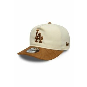 Sapca baseball cu cozoroc din piele intorsa sintetica 9Fifty LA Dodgers - Caramel/Bej deschis imagine