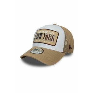 Sapca trucker cu aplicatie New York 9Forty - Alb optic/Bej deschis imagine