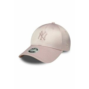 Sapca de satin cu capsa pe partea din spate 9Forty NY Yankees - Roz prafuit imagine