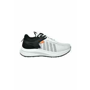 Pantofi sport low-cut cu model in doua tonuri - Alb/Negru imagine
