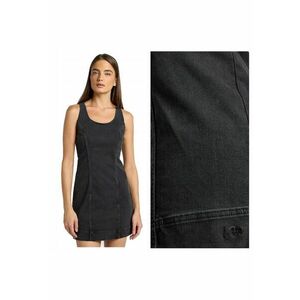 Rochie Dama - Foreverfit Dress - Regular Fit - Denim Aspect - Decolteu Rotund - Lungime Mini - Fermoar - Bumbac - L INTL - Gri imagine