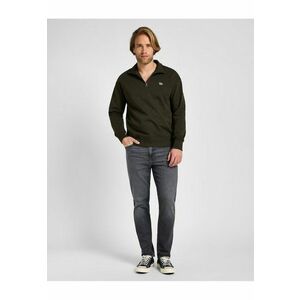 Hanorac Barbati - Half Zip Sws - Regular Fit - Design Clasic - Cu Logo - Maneci Lungi - Guler Inalt - Bumbac - S INTL - Verde imagine