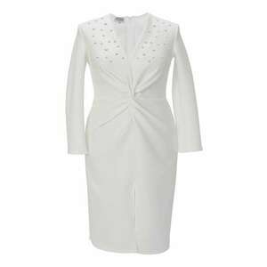 Rochie pe corp cu perle JADE - Alb imagine