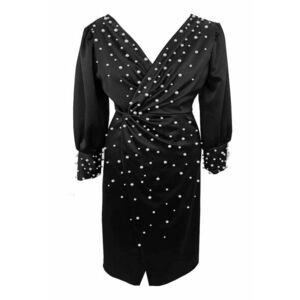 Rochie midi cu perle AMINA - Negru imagine
