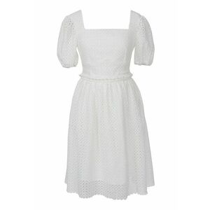 Rochie evazata de dantela Sangallo Nicole - Alb imagine