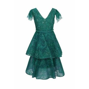 Rochie din dantela cu decoratiuni - Verde englez imagine