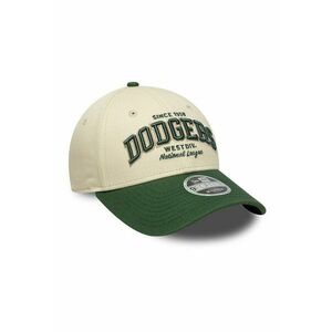 Sapca din bumbac cu broderie text 9Forty - Verde/Bej deschis imagine
