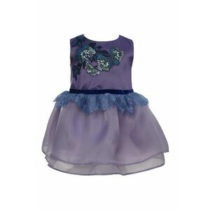 Rochie cu broderie florala Ellie - Violet prafuit imagine