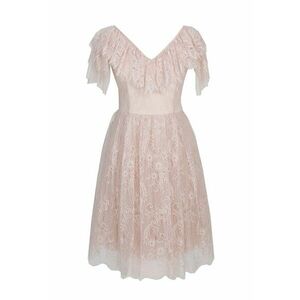 Rochie din dantela cu decolteu in V Vanessa - Roz imagine