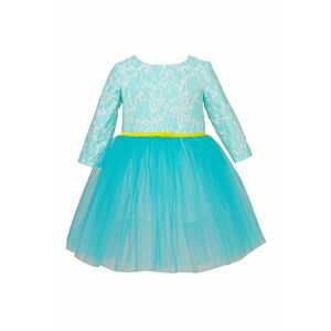 Rochie evazata cu maneci lungi Winnie - Turcoaz imagine
