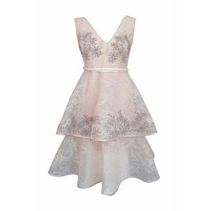 Rochie evazata cu decolteu in V Marlene - Roz pal imagine