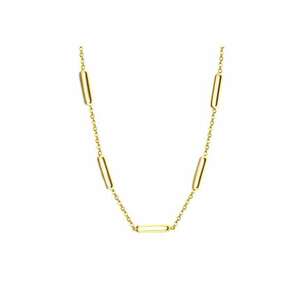 Colier auriu - din otel inoxidabil - suflat cu aur 18k - cu piese minimaliste - Karin C1 imagine