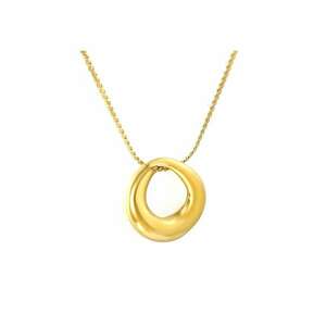 Colier auriu - din otel inoxidabil - suflat cu aur 18k - cu pandantiv minimalist - Kajana C1 imagine
