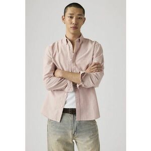 Camasa relaxed fit de bumbac Authentic - Alb/Roz pal imagine