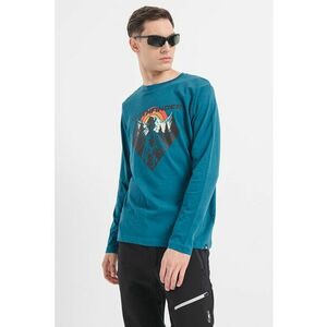 Tricou bumbac cu maneca lunga barbati Clair - Rosu/Negru/Albastru petrol imagine