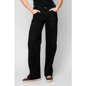 Blugi elastici cu strasuri Black 20359 - Negru imagine