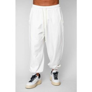 Pantaloni lung Baggy din 100% Bumbac - 400gr/mp Premium Edition Off White 20206 - Alb imagine