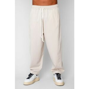 Pantaloni lungi drepti Oversized Beige 20251 imagine
