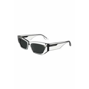 Ochelari de soare unisex dreptunghiulari - Negru/Transparent imagine