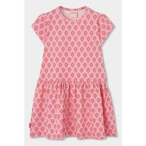 Rochie mini cu model floral - Alb/Rosu inchis/Rosu stins imagine