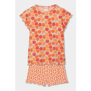 Pijama scurta cu capsune - Rosu/Portocaliu mandarina/Roz pal imagine