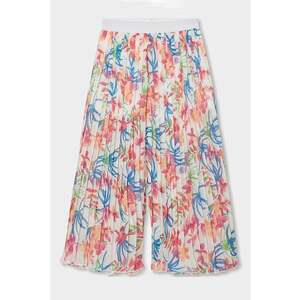 Pantaloni ampli cu model floral - Multicolor imagine