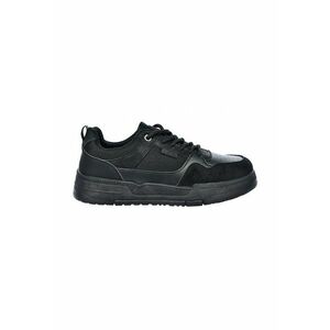 Pantofi sport low-cut cu segmente frontale cu perforatii - Negru imagine