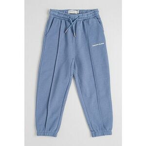 Pantaloni relaxed fit de trening cu cusaturi frontale - Albastru prafuit imagine