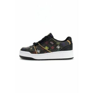 Pantofi sport din piele ecologica cu logo - Rosu/Galben pai/Negru imagine