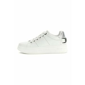 Pantofi sport flatform cu garnitura cu aspect metalizat - Alb imagine