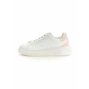 Pantofi sport din piele si piele ecologica - Alb/Roz imagine