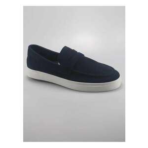 Pantofi loafer barbati din piele intoarsa - Bleumarin inchis - Bleumarin inchis imagine