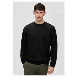 Q/S by s.Oliver Bluza barbati cu logo brodat - decolteu la baza gatului - Regular fit - Negru imagine